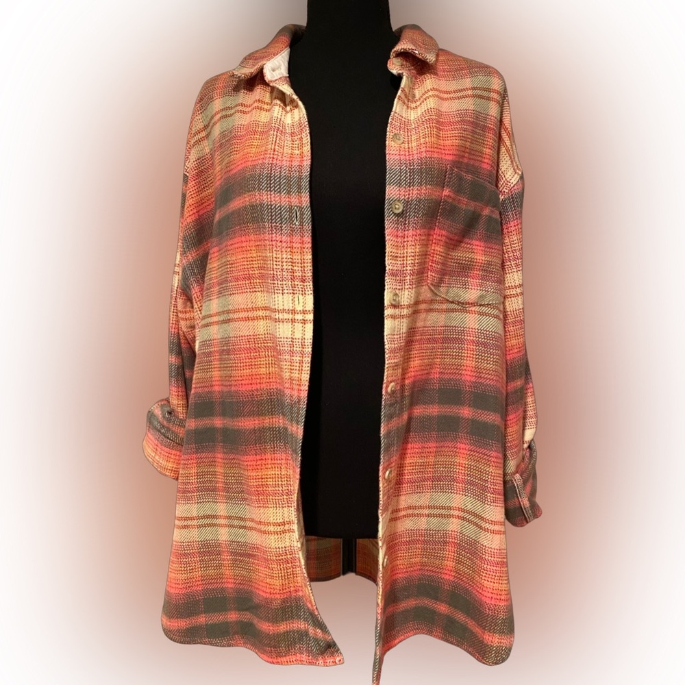 NWT Colorful Cotton American Eagle Boyfriend Flannel